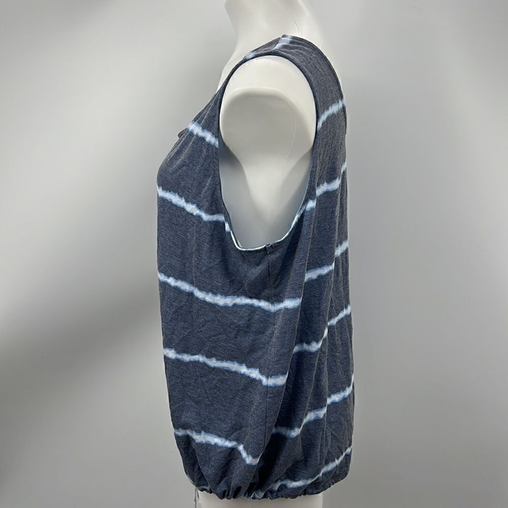 Cacique sleeveless striped heather blue top - Picture 4 of 5